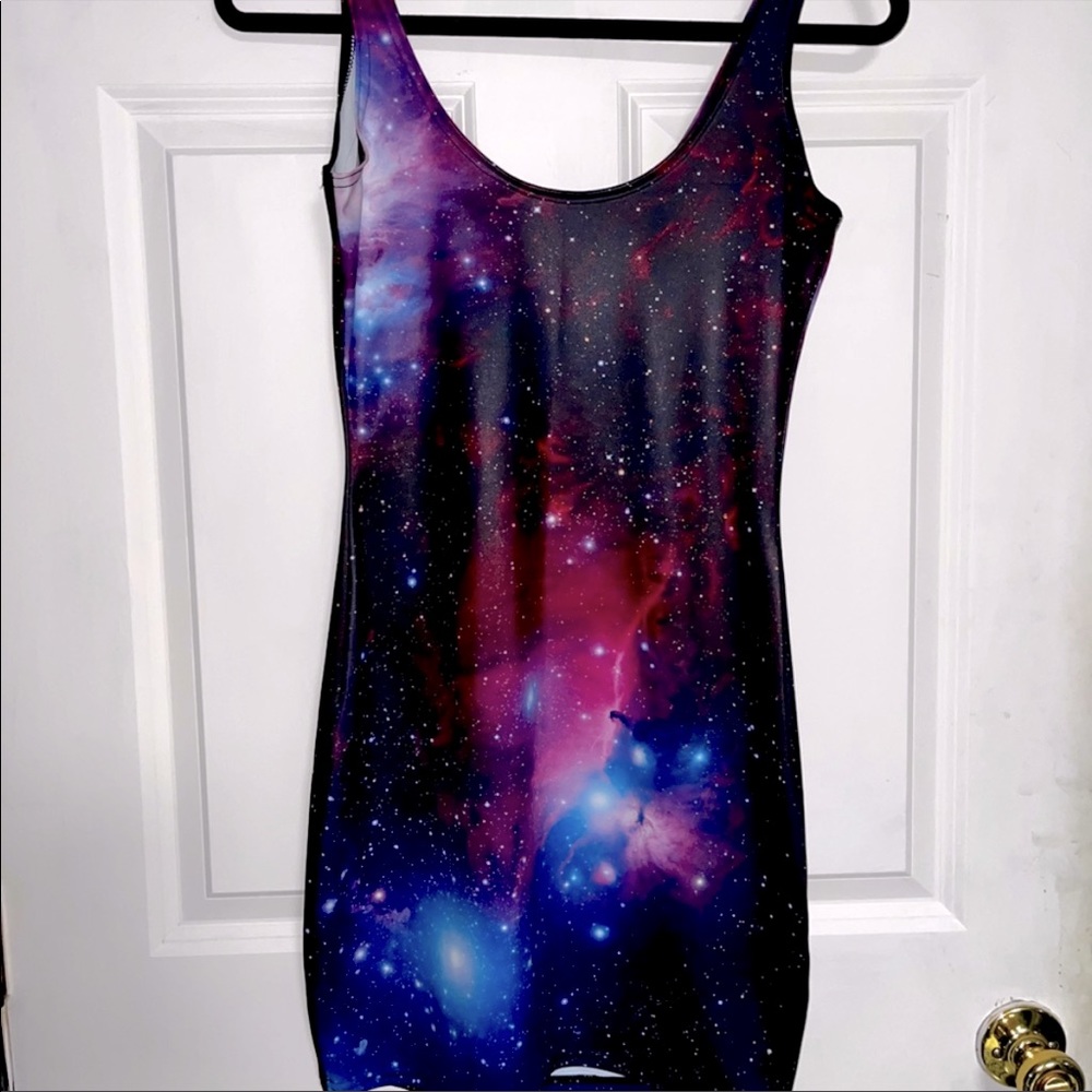 Black milk purple nebula bodycon dress